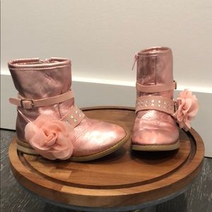 Chasing fireflies pink leather boots